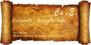 Csipkó Erzsébet névjegykártya
