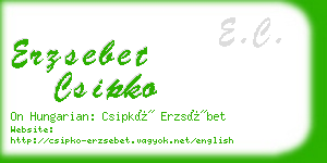 erzsebet csipko business card
